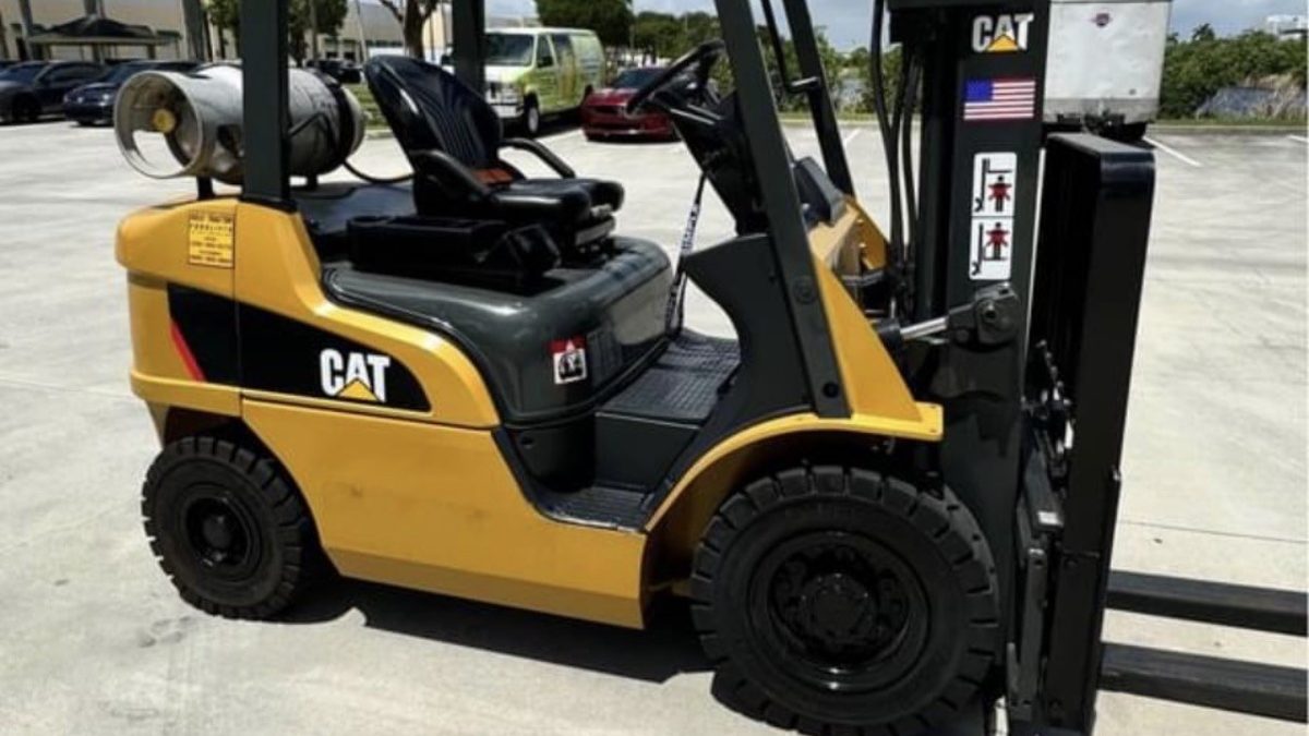 CAT lift trucks cushion tire forklift in clean running condition ready for a cash offer